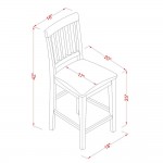 3 Pc Counter Height Dining Set - Small Kitchen Table And 2 Bar Stools