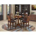 5 Pc Counter Height Dining Set - Counter Height Table And 4 Kitchen Bar Stool