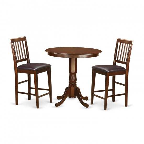 3 Pc Pub Table Set-Pub Table And 2 Counter Height Chairs