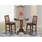 3 Pc Pub Table Set-Pub Table And 2 Counter Height Chairs