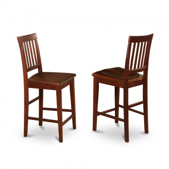 3 Pc Pub Table Set-Table And 2 Wood Counter Chairs