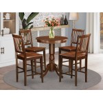 5 Pc Counter Height Pub Set-Pub Table And 4 Dining Chairs