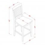 Javn5-Mah-W 5 Pc Dining Counter Height Set-Pub Table And 4 Dining Chairs