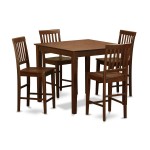 5 Pc Pub Table Set-Counter Height Table And 4 Kitchen Chairs