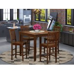 5 Pc Pub Table Set-Counter Height Table And 4 Kitchen Chairs