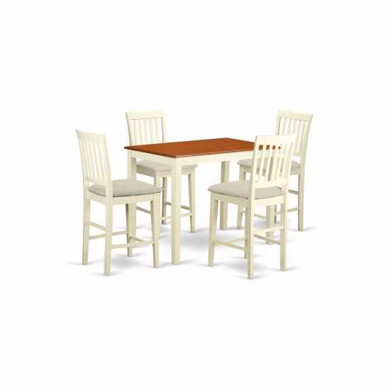 5 Pc Counter Height Set - Dining Table And 4 Counter Height Dining Chair