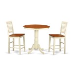 3 Pc Counter Height Dining Set, Counter Height Table, 2 Counter Height Stool.