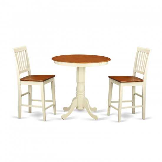 3 Pc Counter Height Dining Set, Counter Height Table, 2 Counter Height Stool.