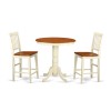 3 Pc Counter Height Dining Set, Counter Height Table, 2 Counter Height Stool.