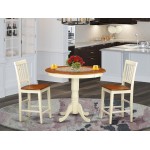 3 Pc Counter Height Dining Set-Counter Height Table And 2 Kitchen Chairs