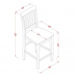 5 Pc Counter Height Set-Pub Table And 4 Bar Stools With Backs