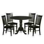 5 Pc Small Kitchen Table Set - Table And 4 Dining Chairs