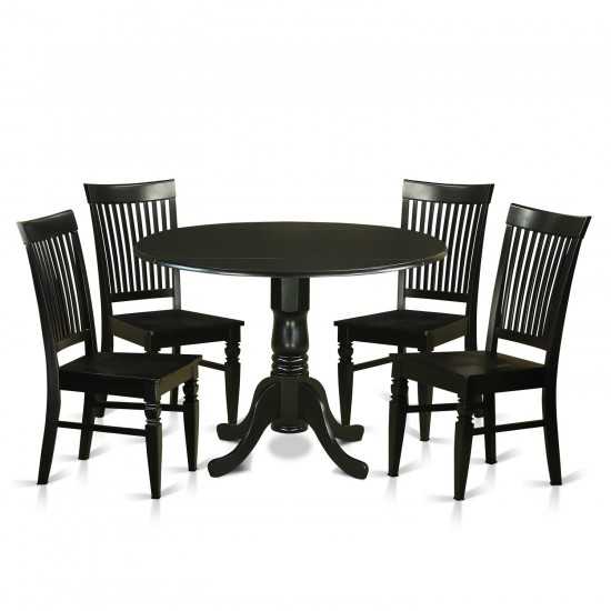 5 Pc Small Kitchen Table Set - Table And 4 Dining Chairs