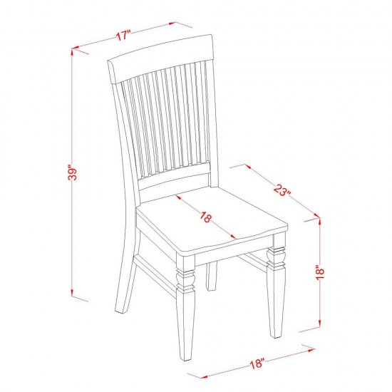 5 Pc Small Kitchen Table Set - Table And 4 Dining Chairs