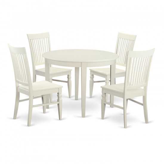 5 Pckitchen Table Set For 4-Table And 4 Dining Chairs