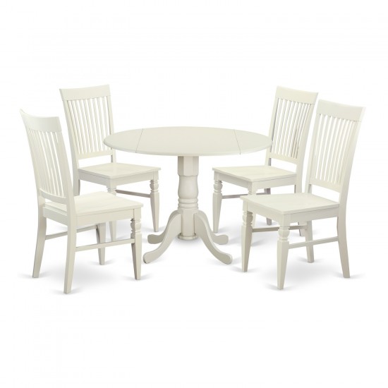 5 Pc Kitchen Table Set For 4-Kitchen Dinette Table And 4 Dining Chairs