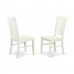 3 Pc Square Kitchen Table And 2 Hard Wood Chairs For Dining Room In White