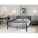 Tyler Queen Platform Bed, 9 Metal Legs Magnificent Bed In Powder Coating Black Color