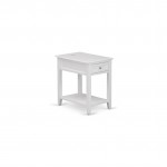 Wood Night Stand With 1 Drawers, Stable And Sturdy Constructed White Finish