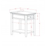 Wood Night Stand With 1 Drawers, Stable And Sturdy Constructed White Finish