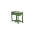 Bedroom Nightstand, 1 Wooden Drawer , Clover Green Finish