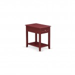 Night Stand, 1 Drawer, Stable, Sturdy Constructed Burgundy Finish