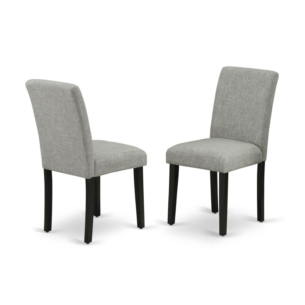 Abbott Parson Chair With Black Leg And Linen Fabric Shitake - Set Of 2