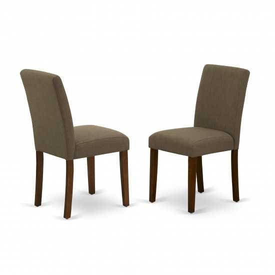 Abbott Parson Chair With Mahogany Leg And Linen Fabric Coffee - Set Of 2