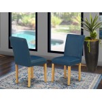 Abbott Parson Chair With Oak Leg And Pu Leather Color Oasis - Set Of 2