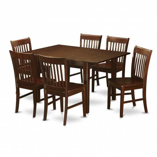 7 Pc Kitchen Dinette Set- Kitchen Tables With 6 Kitchen Dining Chairs