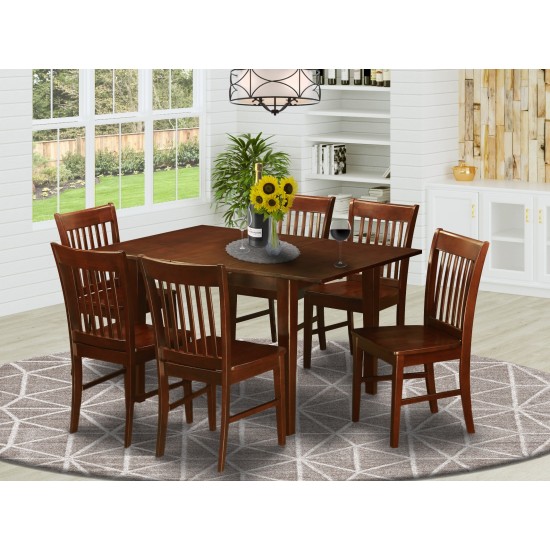 7 Pc Kitchen Dinette Set- Kitchen Tables With 6 Kitchen Dining Chairs