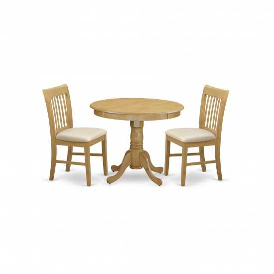 3 Pc Table And Chair Set - Kitchen Table And 2 Dining Chairs