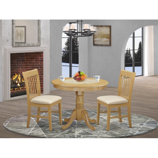 3 Pc Table And Chair Set - Kitchen Table And 2 Dining Chairs