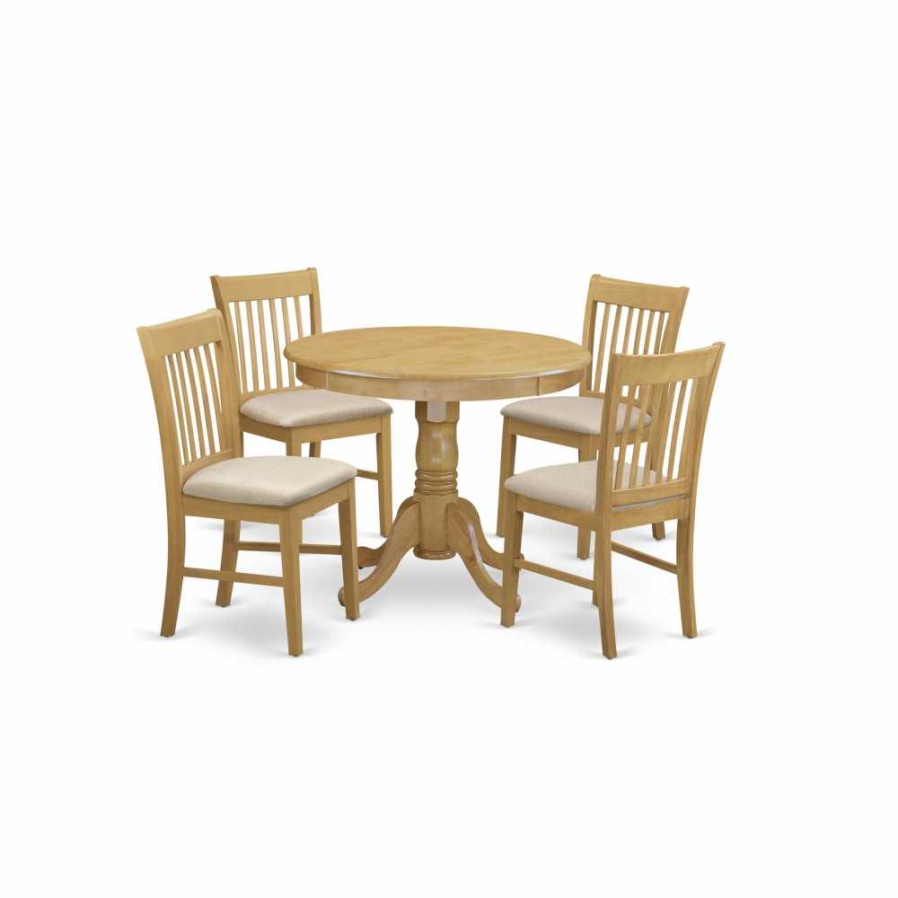 5 Pc Dinette Table Set - Small Kitchen Table And 4 Dining Chairs