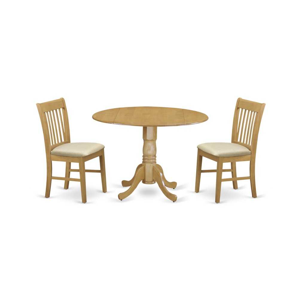 3 Pc Kitchen Nook Dining Set-Small Table And 2 Dinette Chairs