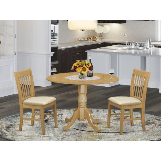 3 Pc Kitchen Nook Dining Set-Small Table And 2 Dinette Chairs