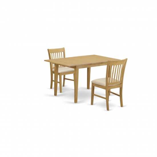 3 Pc Kitchen Nook Dining Set - Small Kitchen Table And 2 Kitchen Dining Chairs