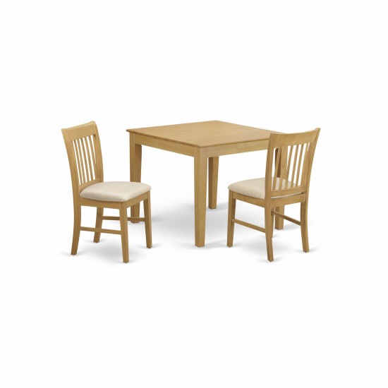 3 Pc Dining Room Set - Table And 2 Dinette Chairs