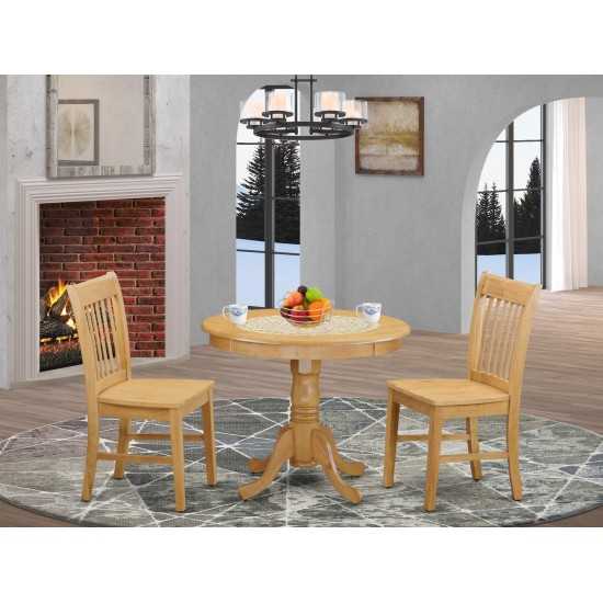 3 Pc Dining Room Set - Small Kitchen Table And 2 Dining Chair