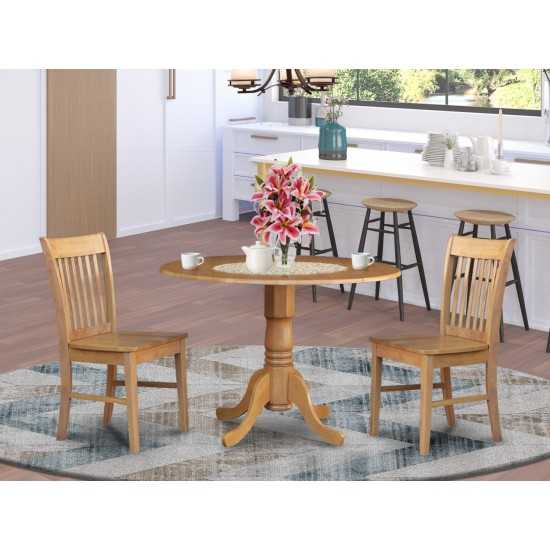 3 Pc Kitchen Nook Dining Set-Round Kitchen Table Plus 2 Dinette Chairs