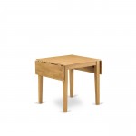 5Pc Dinette Set For Small Spaces, Small Table, 4 Dining Chair, Asian Hardwood Seat, Slat Back, Oak