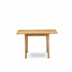 5Pc Dinette Set For Small Spaces, Small Table, 4 Dining Chair, Asian Hardwood Seat, Slat Back, Oak