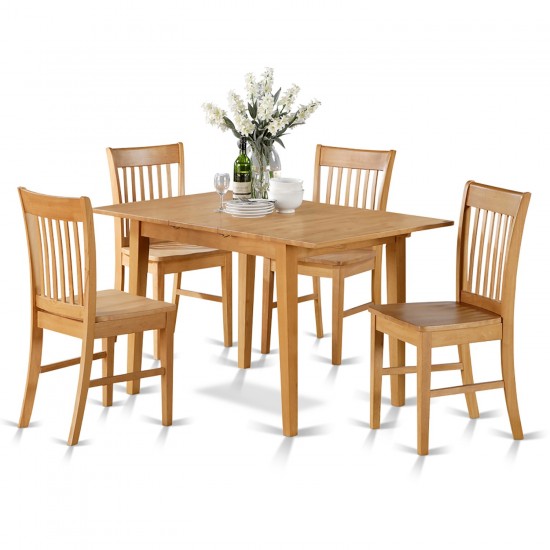 5 Pc Dinette Set - Dining Tables For Small Spaces And 4 Chairs For Dining Room