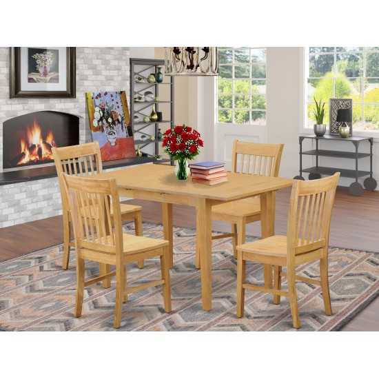 5 Pc Dinette Set - Dining Tables For Small Spaces And 4 Chairs For Dining Room