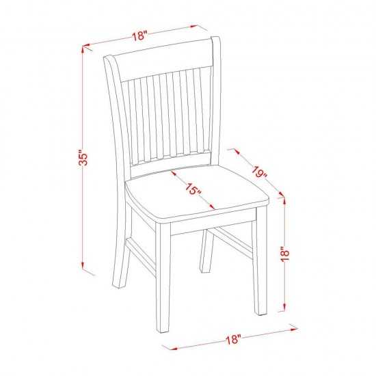 5 Pc Kitchen Table - Square Table And 4 Kitchen Dining Chairs