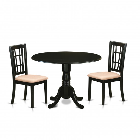 3 Pctable Set For 2-Dinette Table And 2 Dinette Chairs