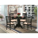 5 Pc Dining Room Set - Dinette Table And 4 Dining Chairs