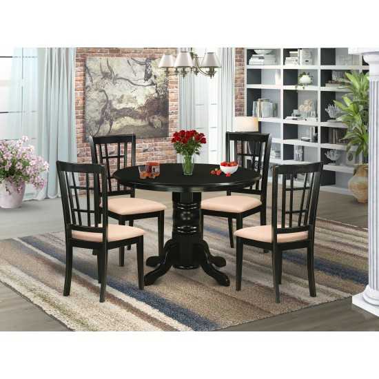 5 Pc Dining Room Set - Dinette Table And 4 Dining Chairs