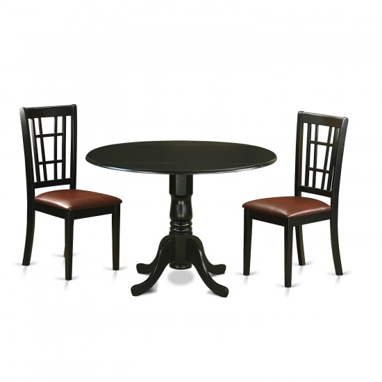 3 Pc Dining Room Set -Dining Table And 2 Dining Chairs