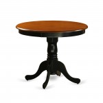 3 Pc Dining Table With 2 Wood Chairs In Black And Cherry